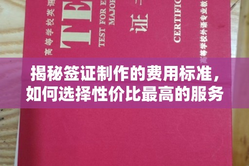 振兴揭秘签证制作的费用标准，如何选择性价比最高的服务？